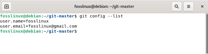 git config list