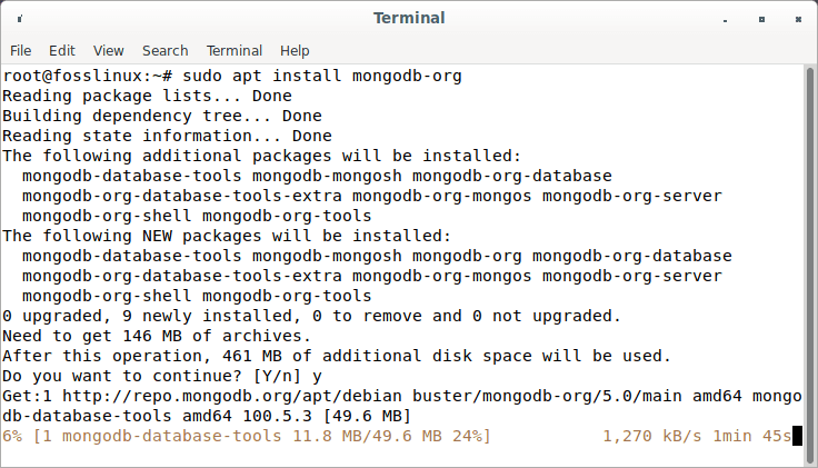 install mongodb