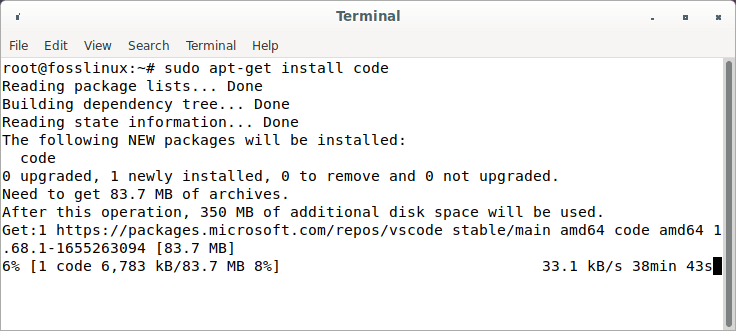 install vs code