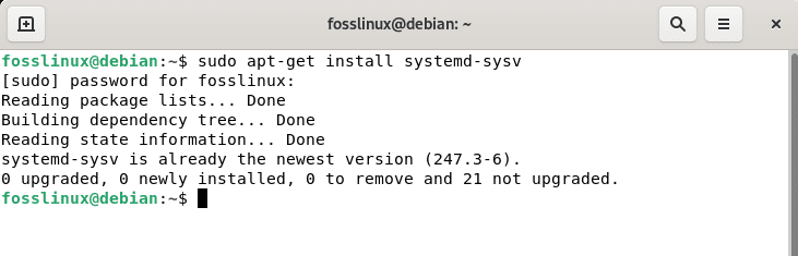 install systemd sysv