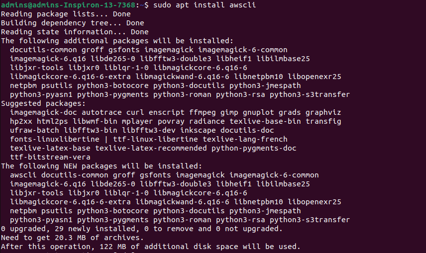 Install AWSCLI