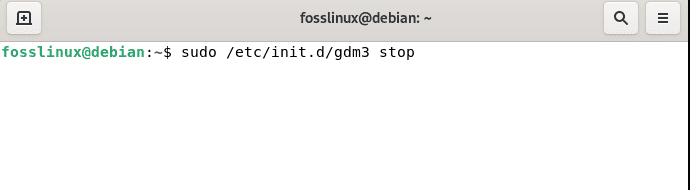 stop gnome environment