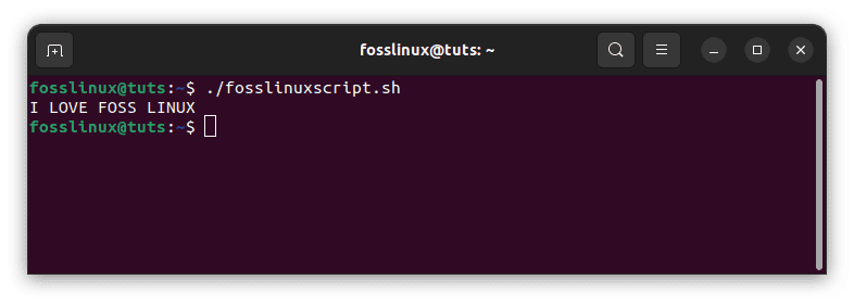 i love fosslinux output