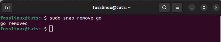 Remove go using snap