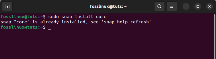 install core