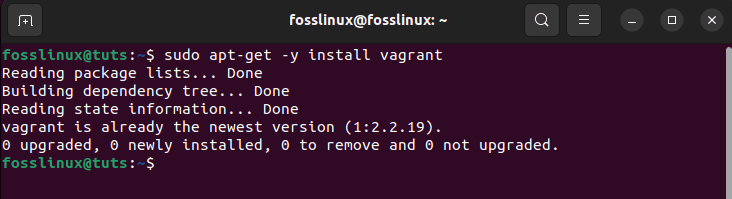 apt get to install vagrant
