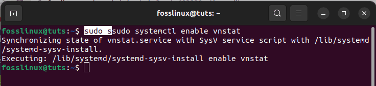 enable vnstat