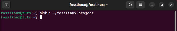 make directory called fosslinux