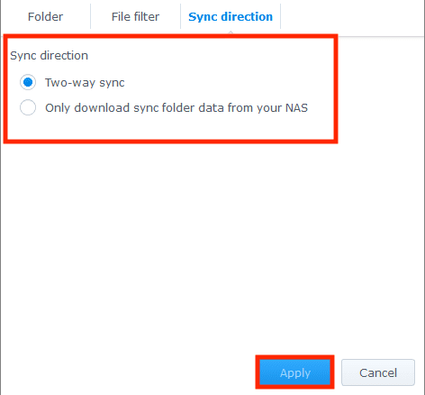 choose how to sync