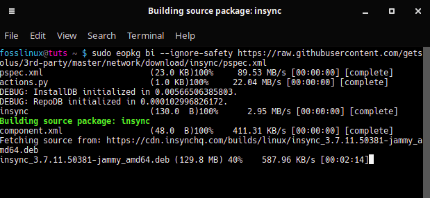 download insync files