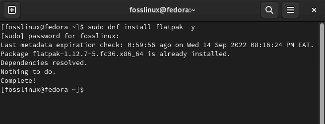 install flatpak package manager