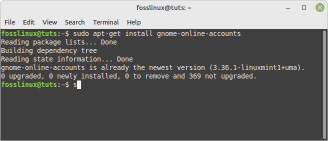 install gnome online accounts