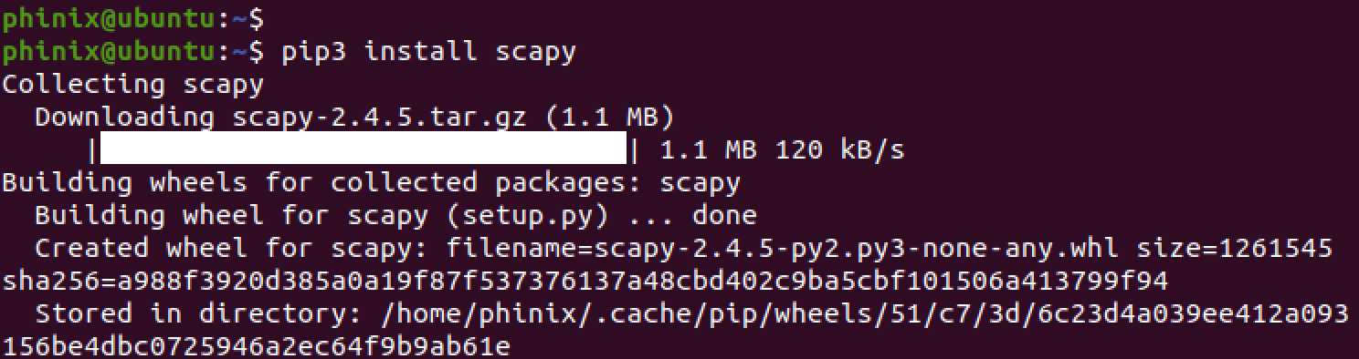 install scapy