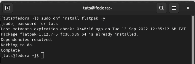 install flatpak