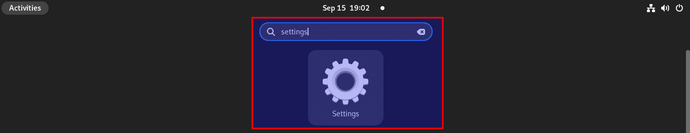 click on settings