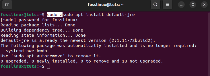 Install java runtime