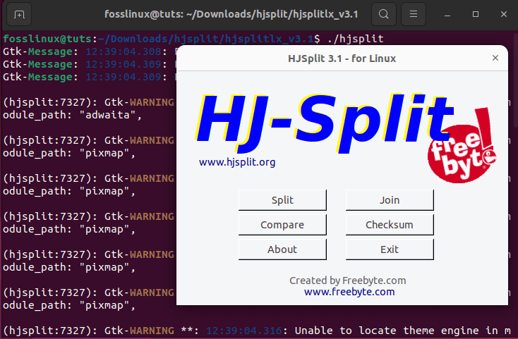 Hjsplit up and running