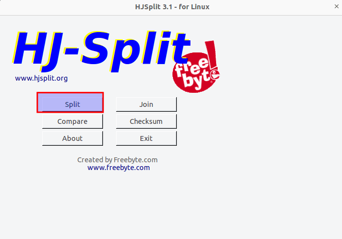 Click on Split