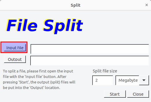 click on "input file"