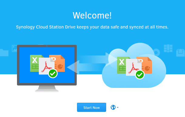 synology cloud station drive welcome screen