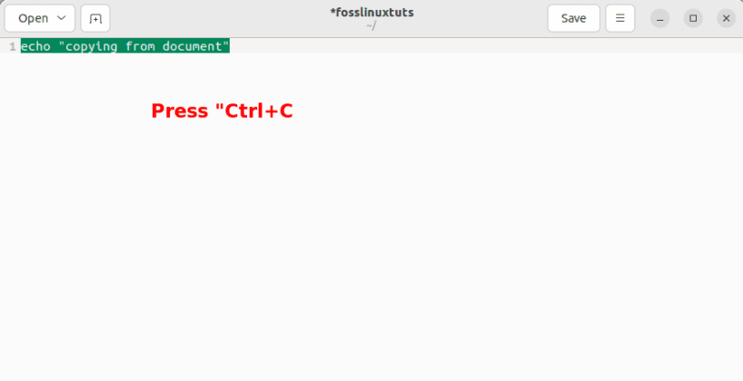 How to copy and paste commands in Linux Terminal | FOSSLinux image.