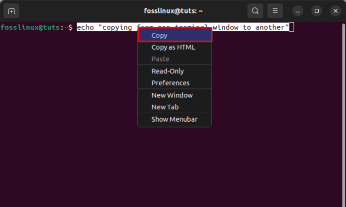 How to copy and paste commands in Linux Terminal | FOSSLinux