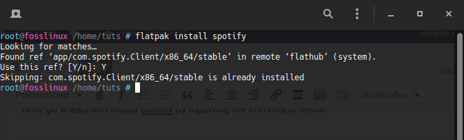flatpak install spotify