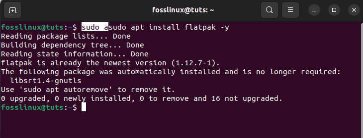 install flatpak