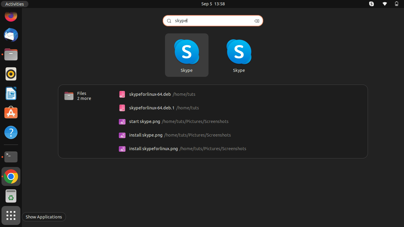 look for skype