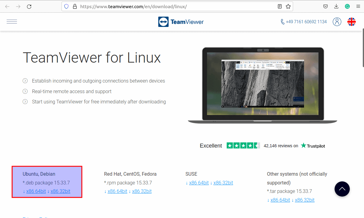 manually download teamviewer