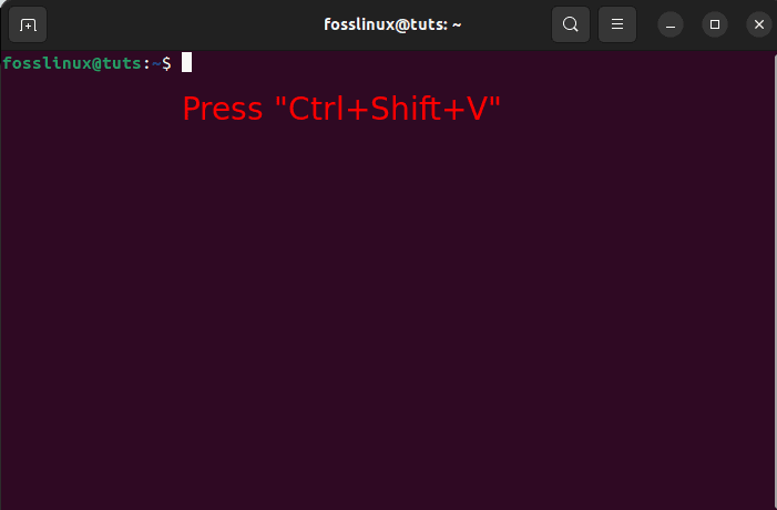 press ctrl+shift+v