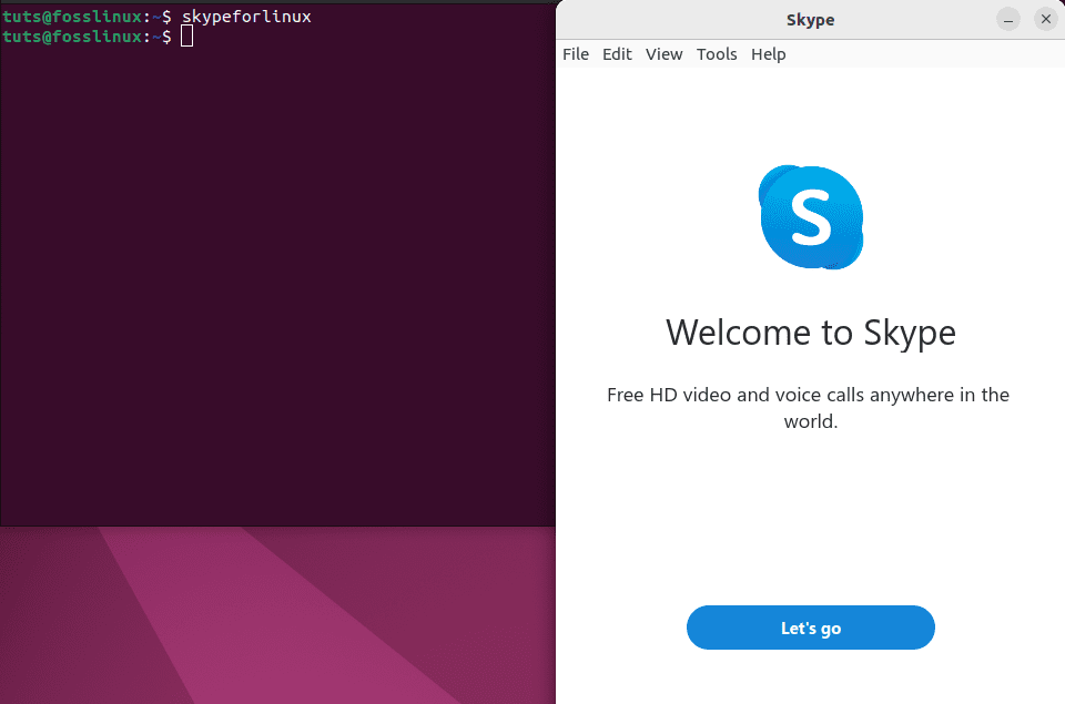 start skype