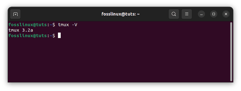 check tmux version