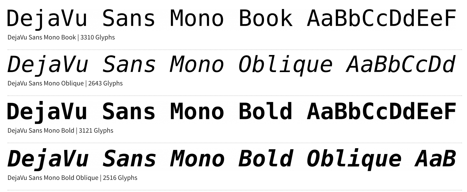 dejavu sans mono