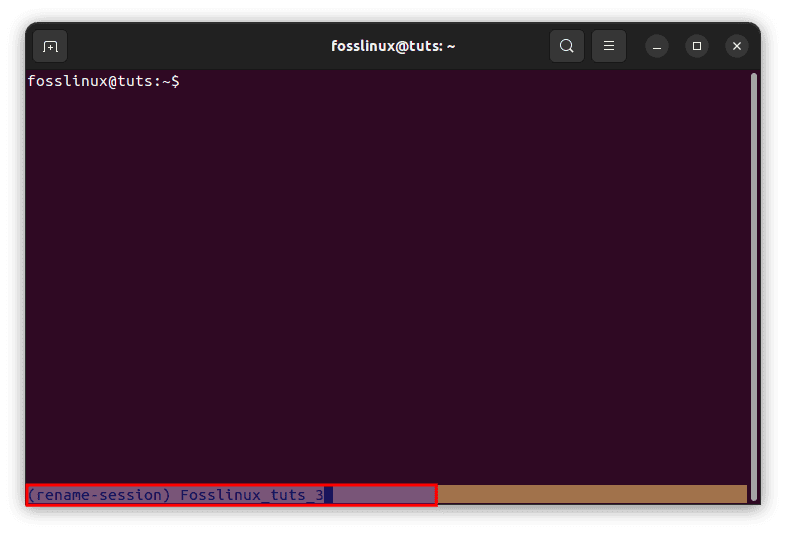 rename tmux session