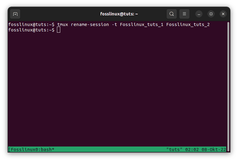 rename tmux