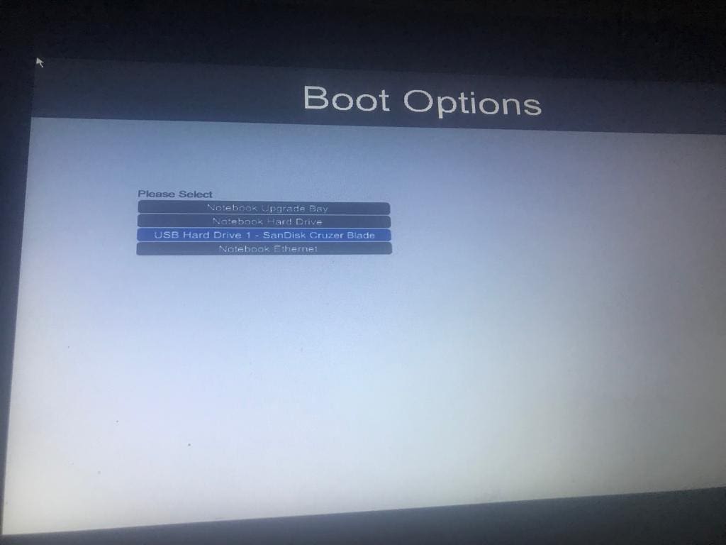 boot options