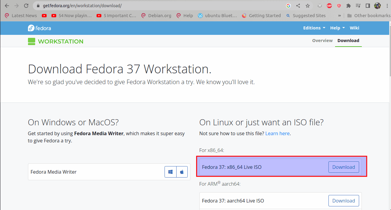 download fedora