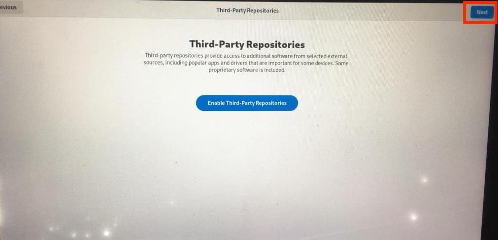 enable third party repositories