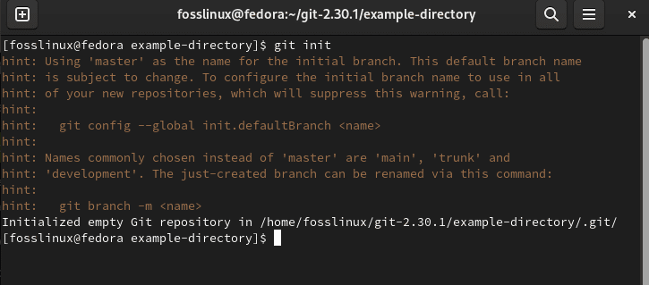 initialize git