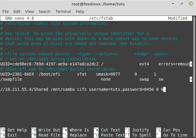 less secure method to automount samba