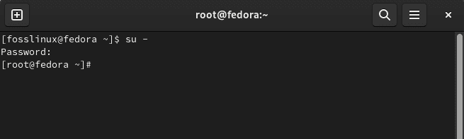 login as root