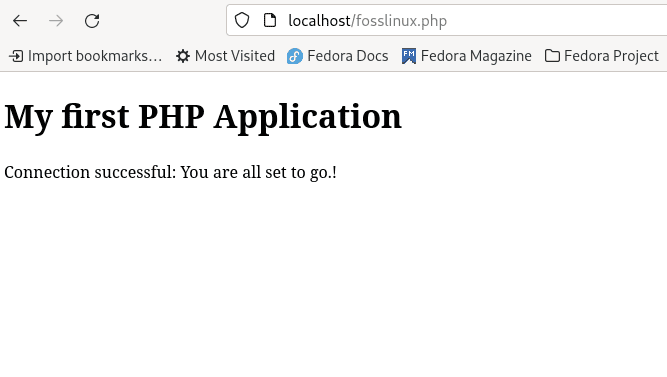my first php application