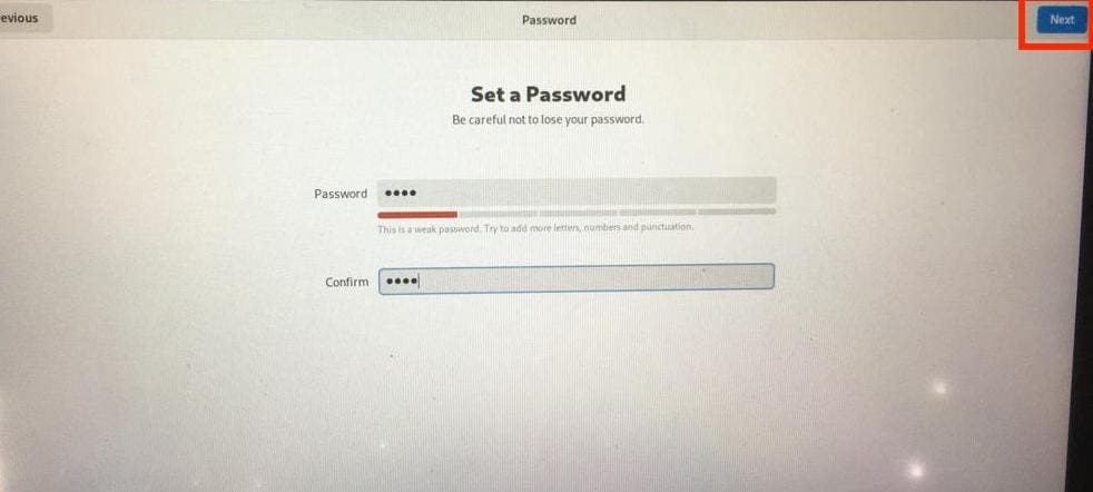 set password