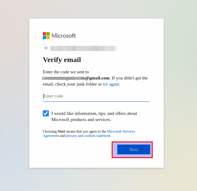 verify your email address