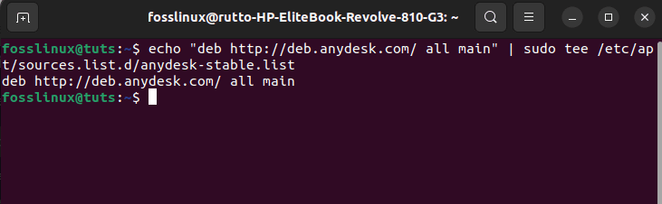 add anydesk repo to your system