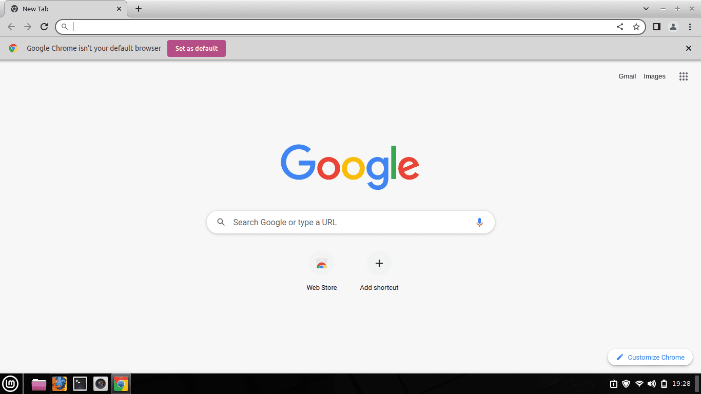 chrome opened