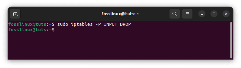 drop iptables