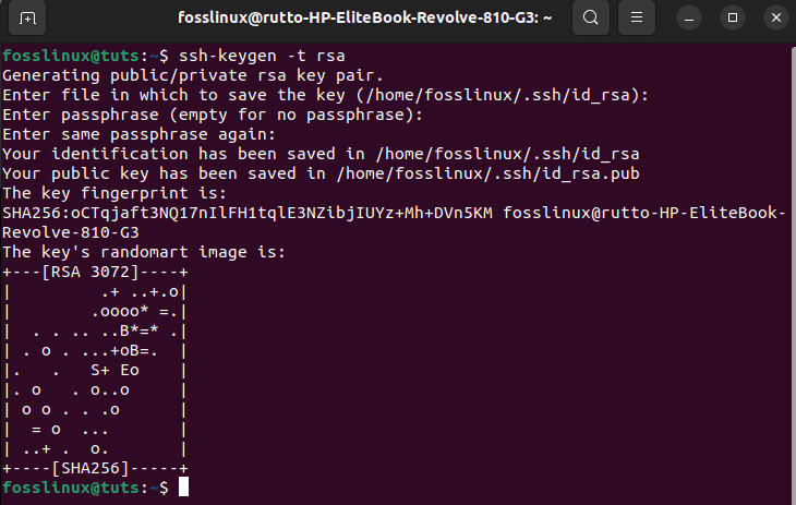 generate key pair