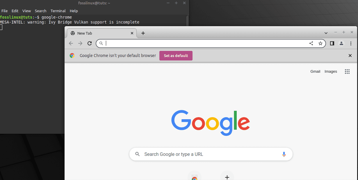 launch chrome